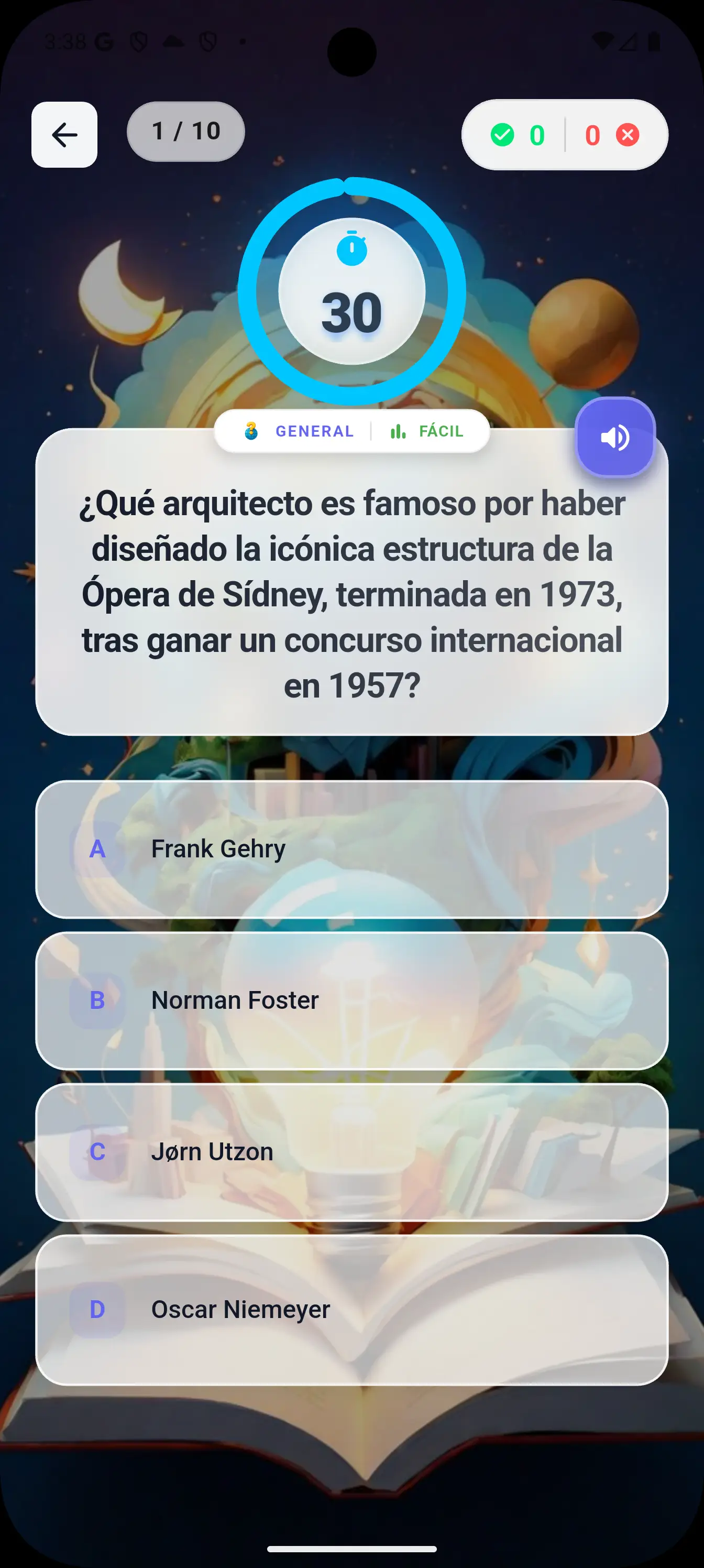 Pantalla de pregunta de Quiz & Trivia Legends